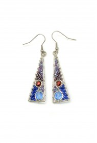 Triangle Crystal Bead Earrings